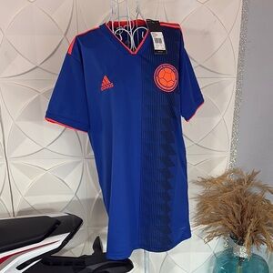 Colombia Adidas Blue Soccer Jersey